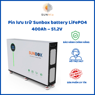 Pin lưu trữ Sunbox battery LiFePO4 400Ah – 51.2V